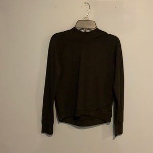 black long sleeved shirt with hood